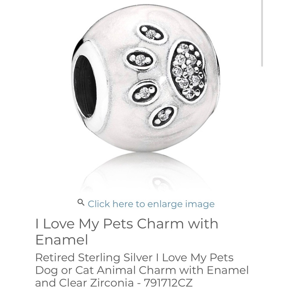*Retired* Pandora I Love My Pets Charm